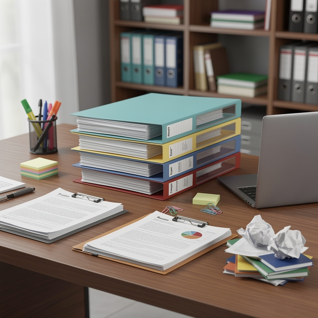 Stack of papers and documents